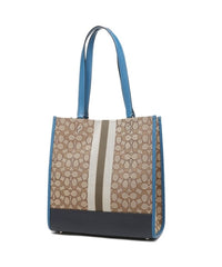 Coach 1917 Dempsey Tote Signature Jacquard Khaki Pale Green Multi