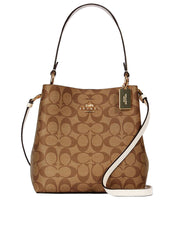 Coach 2312 Small Town Bucket Bag In Signature Canvas Khaki Chalk Wine