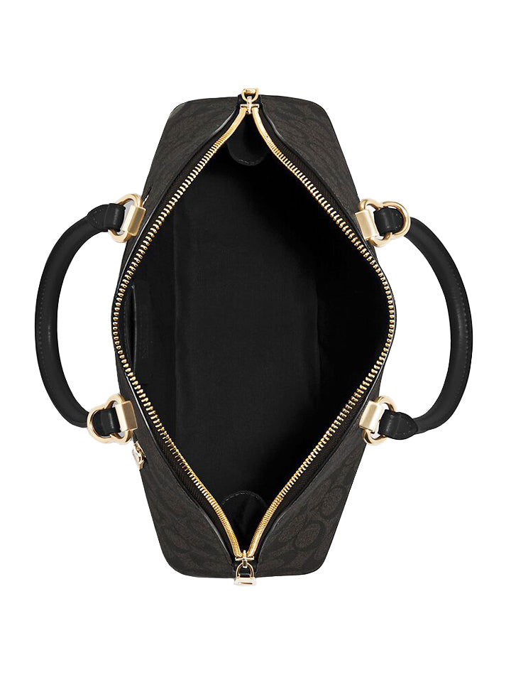 Coach-2558-Katy-Satchel-In-Signature-Canvas-Brown-Black-Balilene-dalam