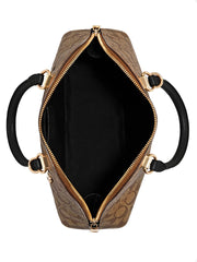 Coach 2558 Katy Satchel In Signature Canvas Khaki Black