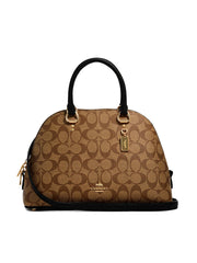 Coach 2558 Katy Satchel In Signature Canvas Khaki Black