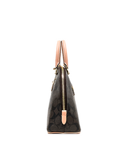 Coach 2558 Katy Satchel In Signature Canvas Shell Pink