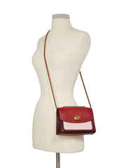 Coach 29390 Parker 18 In Colorblock Red Apple Multi