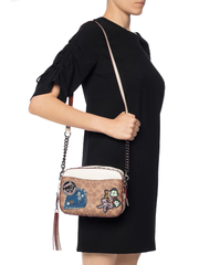 Coach 30245 Camera Bag Patches In Signature Tan Chalk
