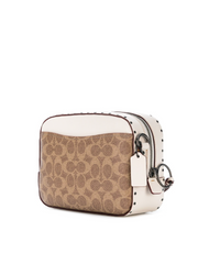Coach 30245 Camera Bag Patches In Signature Tan Chalk