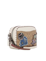 Coach 30245 Camera Bag Patches In Signature Tan Chalk