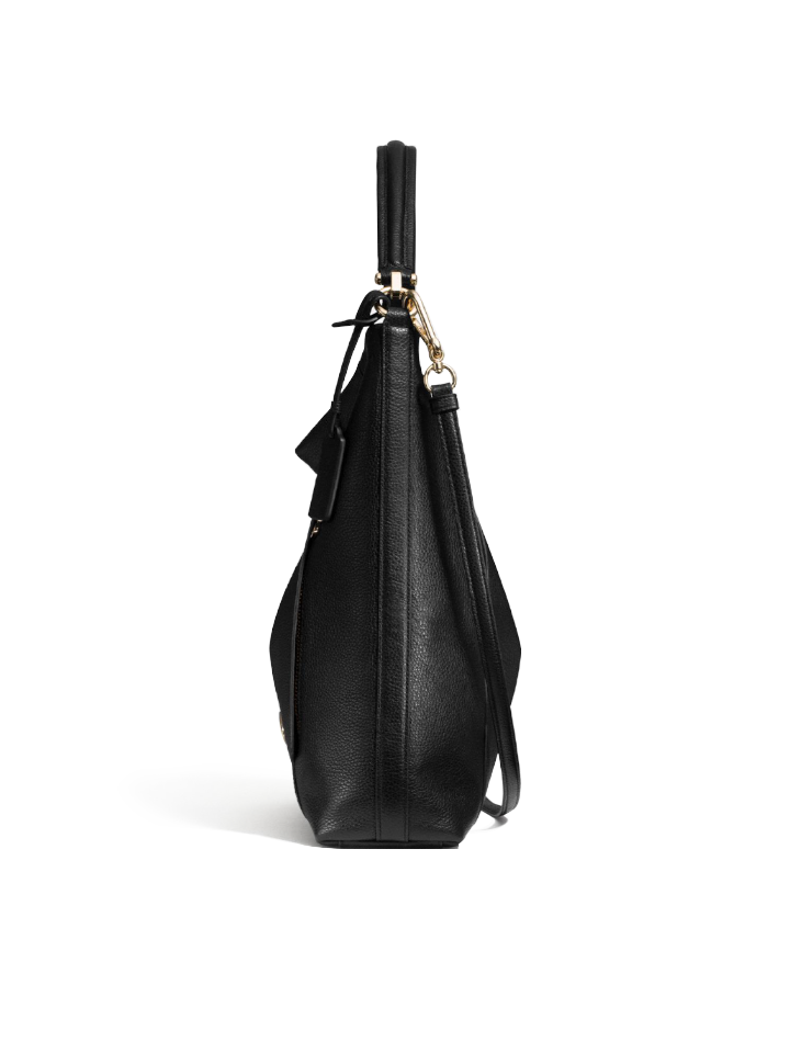 Coach black hotsell leather hobo