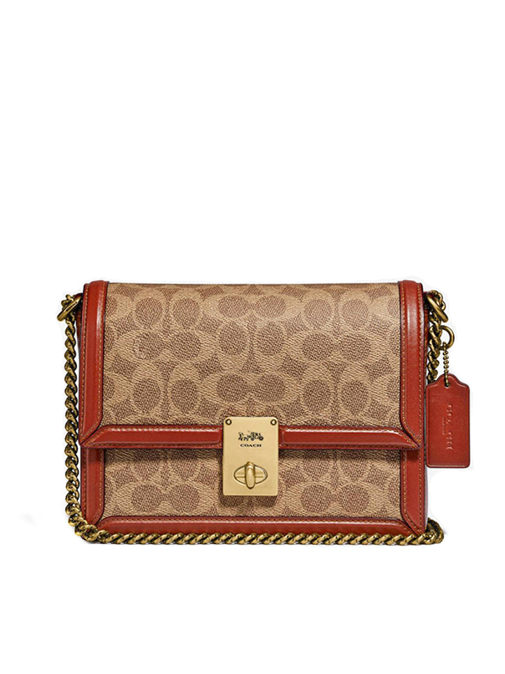 Coach-3492-Hutton-Shoulder-Bag-In-Signature-Canvas-Tan-Rust-Balilene-depan