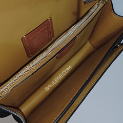 Coach 73560 Troupe Crossbody Bag Leather Black