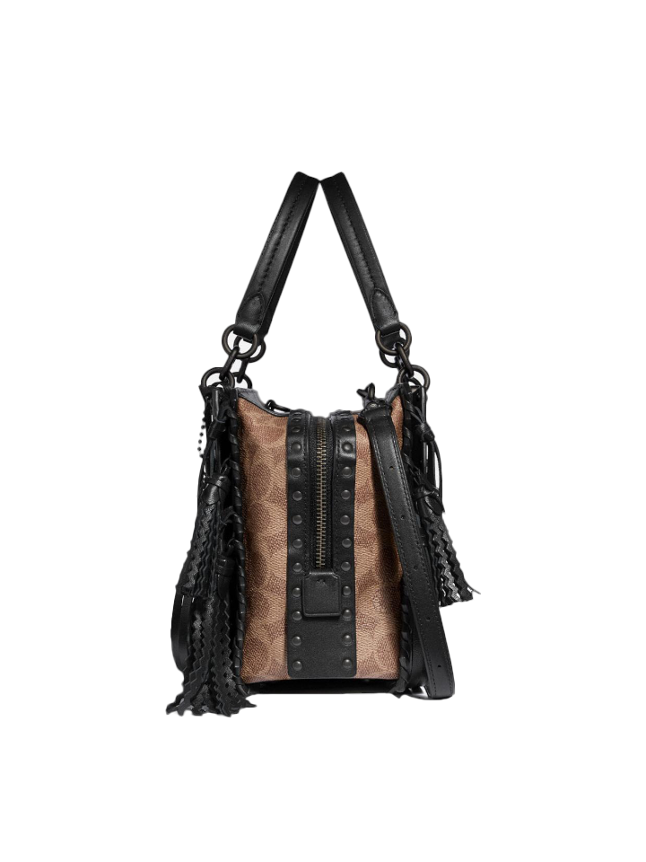 Coach 37114 Dreamer In Signature Canvas With Tattoo Tan Black Black Copper