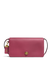 Coach 37296 Dinky Glovetanned leather In Colorblock Dusty Pink