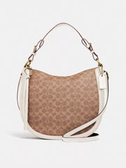 Coach 38580 Sutton Hobo In Signature Tan Chalk