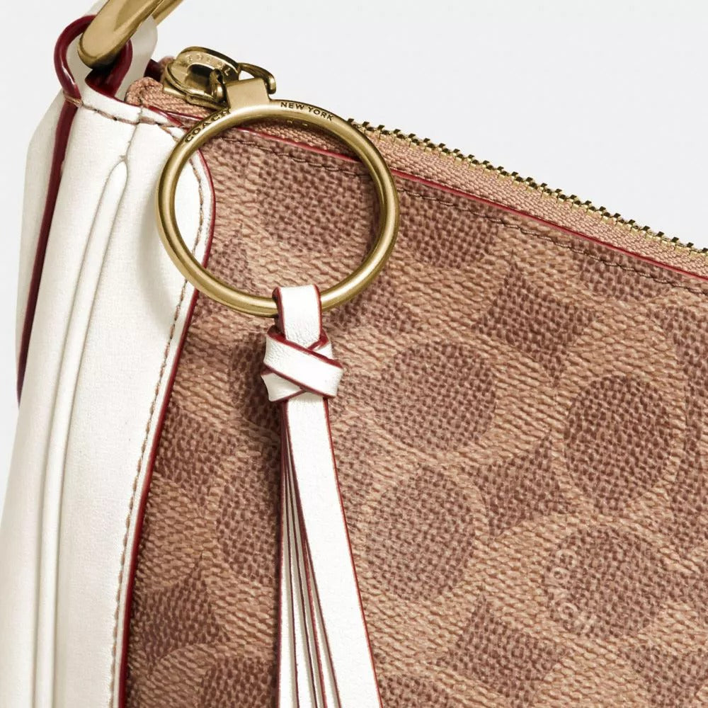 Coach 38580 Sutton Hobo In Signature Tan Chalk