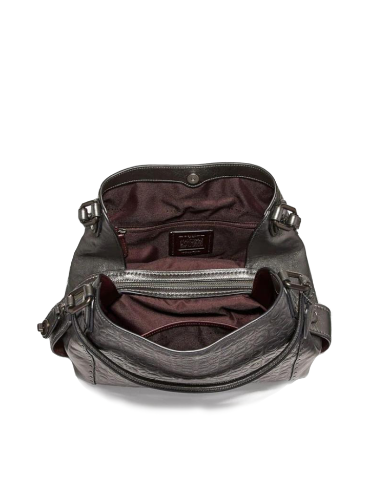 Coach 40727 Edie 31 Signature Metallic Graphite Balilene