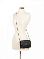 Coach 4126 Signature Deboss Chain Crossbody Black