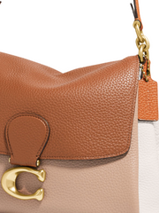 Coach 4613 May Shoulder Bag In Colorblock Brass/Vintage Khaki Multi