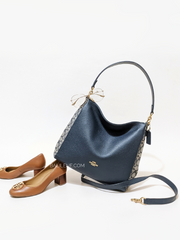 Coach 4645 Shay Shoulder Bag In Signature Jacquard Midnight Navy