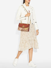 Coach 54649 Parker In Signature Canvas With Prairie Floral Print