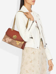 Coach 54649 Parker In Signature Canvas With Prairie Floral Print