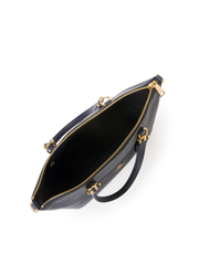 Coach 58874 Prairie Pebble Leather Satchel Bag Navy