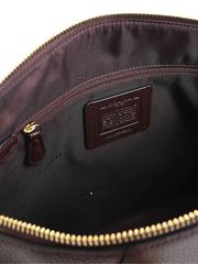 Coach 58874 Prairie Pebble Leather Satchel Bag Oxblood