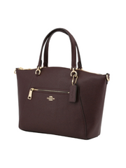 Coach 58874 Prairie Pebble Leather Satchel Bag Oxblood