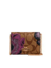 Coach 6265 Mini Wallet In Signature Canvas With Kaffe Fassett Print Purple Multi