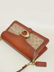 Coach 6793 Tabby Shoulder Bag 26 In Signature Canvas With Beadchain Tan Rust