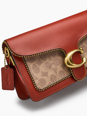 Coach 6793 Tabby Shoulder Bag 26 In Signature Canvas With Beadchain Tan Rust