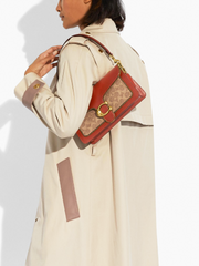 Coach 6793 Tabby Shoulder Bag 26 In Signature Canvas With Beadchain Tan Rust