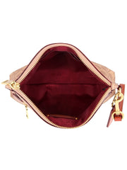 Coach 68332 Charlie Pouch In Signature Colorblok Tan Rust