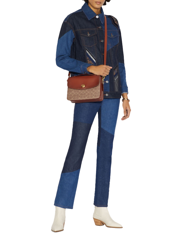 Coach-68349-Cassie-Crossbody-In-Signature-Canvas-Tan-Rust-Balilene-onmodel