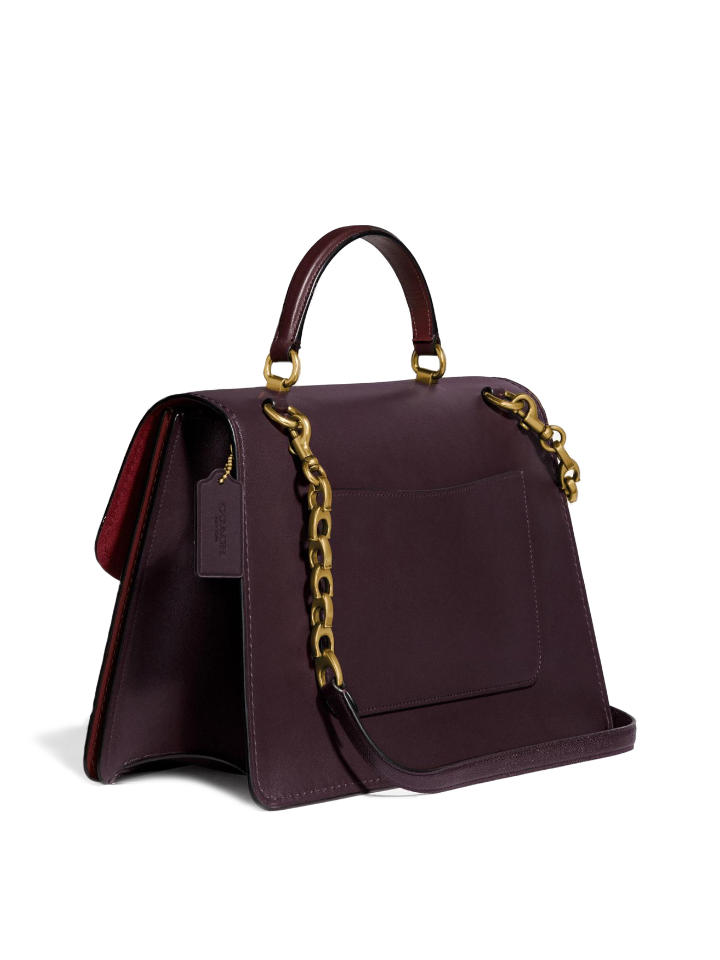 Coach-69519-Parker-Top-Handle-32-Oxblood-Balilene-belakang