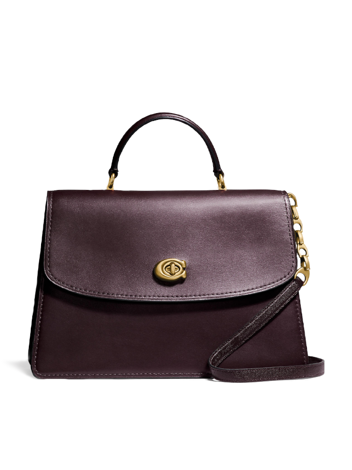 Coach-69519-Parker-Top-Handle-32-Oxblood-Balilene-depan