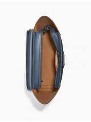 Coach 701 Courir Carryal In Colorblok Leather With Snakeskin Pawter/Denim Multi