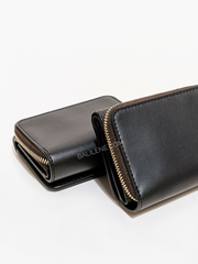 Coach 7331 Small Trifold Wallet In Signature Canvas Brown Black