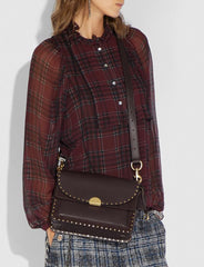 Coach 76045 Dreamer Shoulder Bag With Rivets Oxblood