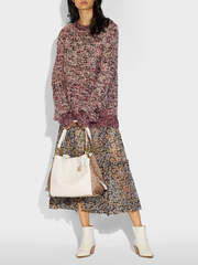 Coach 76078 Dalton 31 With Signature Canvas Blocking Tan Chalk