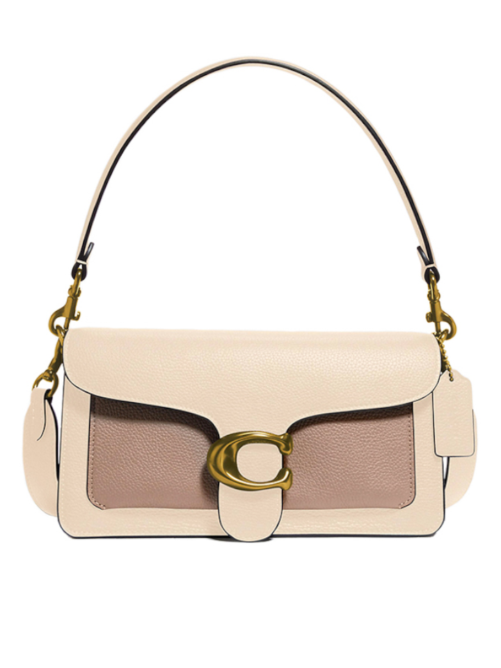 Coach Tabby Shoulder Bag 26 In Colorblock Ivory Taupe Multi – Balilene