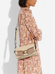Coach Tabby Shoulder Bag 26 In Colorblock Ivory Taupe Multi