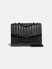 Coach 79242 Melody 29 Quilted Shoulder Bag Black