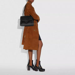 Coach 79242 Melody 29 Quilted Shoulder Bag Black