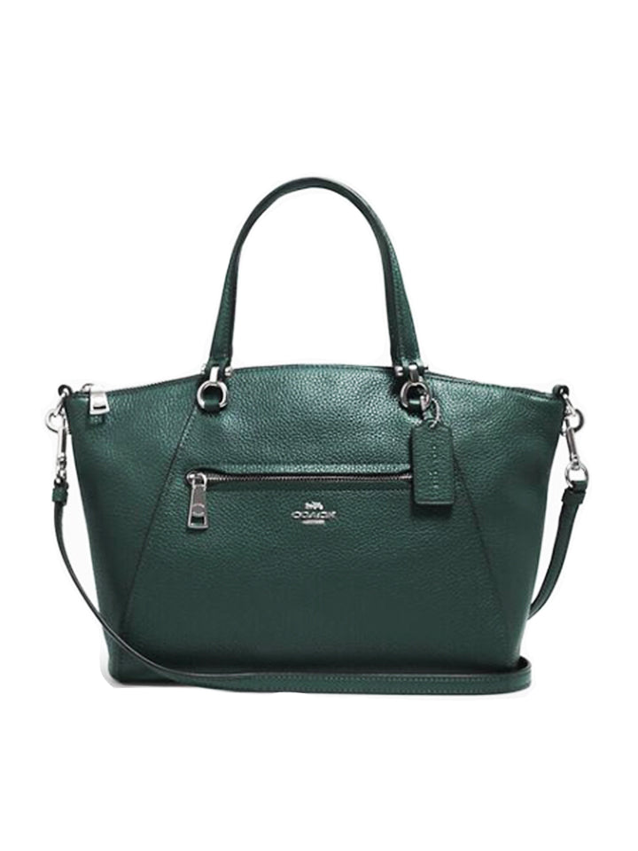 Coach 79997 Pabbled Leather Prairie Satchel Dark Ivy