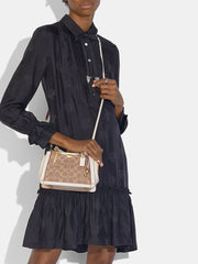 Coach 88542 Dreamer 21 Signature Kisslock Khaki Chalk