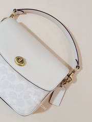 Coach 89089 Cassie Crossbody 19 In Signature Canvas Chalk