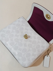 Coach 89089 Cassie Crossbody 19 In Signature Canvas Chalk