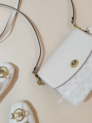 Coach 89089 Cassie Crossbody 19 In Signature Canvas Chalk