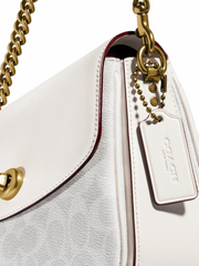 Coach 89089 Cassie Crossbody 19 In Signature Canvas Chalk