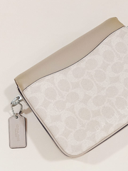 Coach 89089 Cassie Crossbody 19 In Signature Canvas Sand Taupe