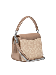 Coach 89089 Cassie Crossbody 19 In Signature Canvas Sand Taupe